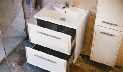 Тумба под раковину Raval Quadro 60 подвесная Qua.01.60/P/W (Qua.01.60/P/W) Qua.01.60/P/W - фото 284831