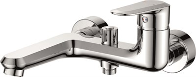 Смеситель для ванны RUSH Devon DE7535-44 с душем короткий излив хром (DE7535-44) DE7535-44 - фото 293962
