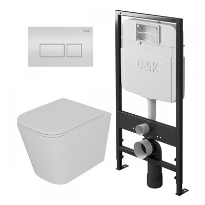 Комплект D&K DS1511601 унитаз DT1516016, инсталляция DI8055119,клавиша смыва DB1439016 DS1511601 - фото 502624