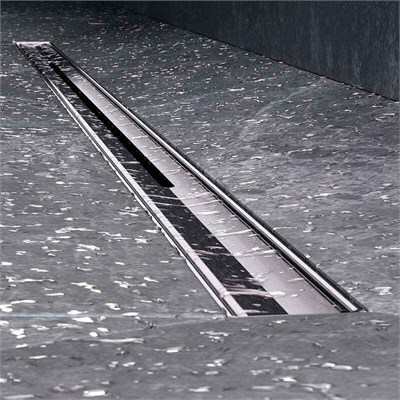 Душевой лоток AM.PM MasterFlow 100 W01SC-S11-100-05SB с решеткой Хром матовый Slim line W01SC-S11-100-05SB