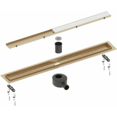 Душевой лоток Timo Drain System 70 DS230207/17 с решеткой Золото матовое / под плитку DS230207/17