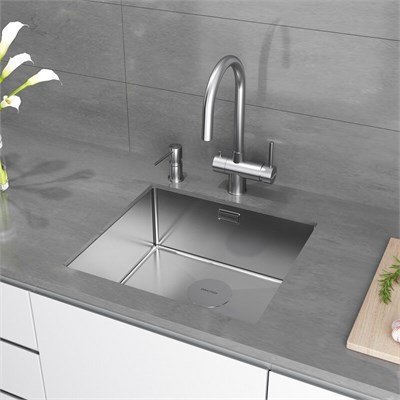 Мойка кухонная Paulmark Next 48 UNI, PM214844-BS, 48 см, цвет брашированная нержавеющая сталь PM214844-BS