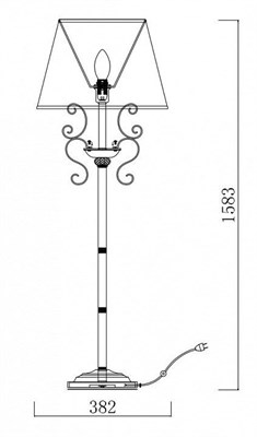Торшер Freya Driana FR2405-FL-01-BZ MY_FR2405-FL-01-BZ