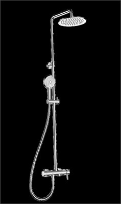 Душевая система Aquame, AQM8011CR, с изливом, цвет хром aqm8011cr