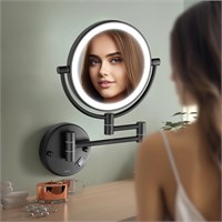 Косметическое зеркало Aquatek AQ4912MB с подсветкой Черное матовое AQ4912MB