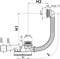 Сифон для ванны AlcaPlast A507KM-100 A507KM-100