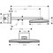 Верхний душ Hansgrohe Rainmaker Select 24007400, 46 x 30 см, 3 режима струи, с держателем, белый/хром 24007400