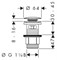 Донный клапан Hansgrohe 50105000 Хром 50105000
