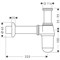 Сифон для раковины Hansgrohe 52053000, хром, ?32 52053000