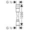 Душевой шланг с контролем напора воды Hansgrohe Isiflex 28249000, 1250 мм, хром 28249000