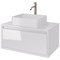 Тумба под раковину Dreja Insight 80 99.9200 подвесная, Белый глянец 99.9200