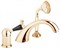 Смеситель на борт ванны Cezares Vintage VINTAGE-BVDM прозрачная ручка Бронза VINTAGE-BVDM-02-Sw