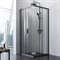 Душевой уголок AM.PM Gem S 90х90 W93G-403-090BT профиль, Черный матовый стекло прозрачное W93G-403-090BT