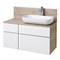 1A2441K3MIX40 Набор: 1A244101MIX40 Тумба-умывальник Мишель 100 Дуб Эндгрейн/ 732700B000 Раковина Мила/ 1A253303MIX40 керам 1A2441K3MIX40