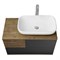 1A2472K1TEKA0 Набор: 1A247201TEKA0 Тумба-умывальник Терра 85 Дуб Кантри/Антрацит/ 732700B000 раковина Мила 1A2472K1TEKA0