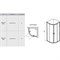 Душевой уголок Ravak Blix 80x80 BLCP4-80 Sabina 3B240U40ZG профиль Сатин стекло матовое 3B240U40ZG