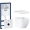 Комплект унитаза Grohe Euro Ceramic Solido 39536000 с инсталляцией с сиденьем Микролифт с клавишей Хром gr_39536000