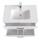Тумба с раковиной Iddis  Brick белая,  80 см (BRI80WFi95K) BRI80WFi95K