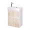 Тумба под раковину Dreja Slim 55 99.0500 подвесная Дуб кантри, Белый глянец 99.0500