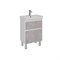 Тумба под раковину Lemark Combi 60 см, подвесная/напольная, корпус белый глянец, фасад бетон матовый, LM03C60T-Beton LM03C60T-Beton