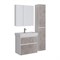 Тумба под раковину Lemark Combi 100 см, подвесная/напольная, корпус белый глянец, фасад бетон матовый, LM03C100T-Beton LM03C100T-Beton