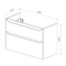 Тумба под раковину Lemark Buno 100 см, подвесная/напольная, планка серая матовая, цвет белый глянец, LM04B100T LM04B100T