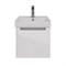 Тумба под раковину Lemark Buno mini 45 см, подвесная, планка серая матовая, цвет белый глянец, LM05BM45T LM05BM45T
