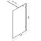 W94WI-110-F1-BTE Душевая перегородка X-Joy 110x195, стекло прозр. 6 мм + покрытие, фурнитура черный W94WI-110-F1-BTE