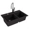 Мойка кухонная Alveus Granital Atrox 50 Carbon-G91 790х500х195 с сифоном, черная 1132002