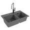 Мойка кухонная Alveus Granital Atrox 50 Concrete-G81 790х500х195 с сифоном, серая 1132001