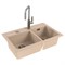 Мойка кухонная Alveus Granital Atrox 50 Terra-G22 790х500х195 с сифоном, песчаный 1131999