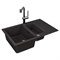 Мойка кухонная Alveus Granital Cadit 70 Carbon-G91 790х500х200 с сифоном, черная 1131361