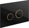Кнопка слива смыва для унитаза стеклянная черная Cersanit TWINS 64117 64117