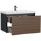 Тумба под раковину Cersanit Grande 80 64760 подвесная Черная Орех 64760