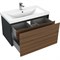 Тумба под раковину Cersanit Grande 80 64760 подвесная Черная Орех 64760