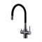 Смеситель Paulmark Salix Sa213419-GM для кухонной мойки, под фильтр, с гибким изливом, вороненая сталь Sa213419-GM